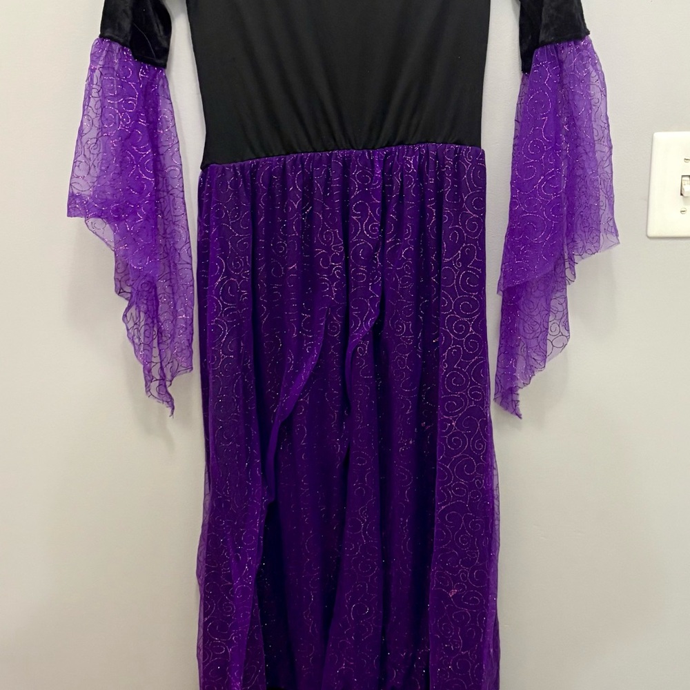 Enchanting Black and Purple Kids Halloween Costume - Picture 10 of 11